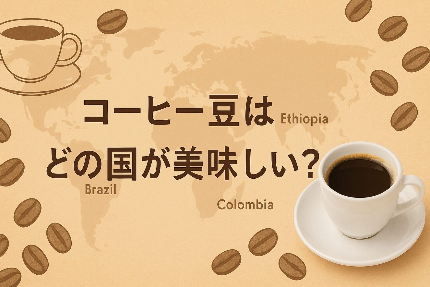 コーヒー豆はどの国が美味しい？国別産地の特徴と味の違いを解説