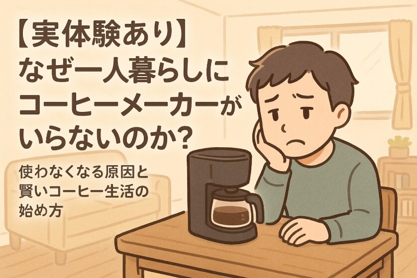 【実体験あり】なぜ一人暮らしにコーヒーメーカーがいらないのか？使わなくなる原因と賢いコーヒー生活の始め方