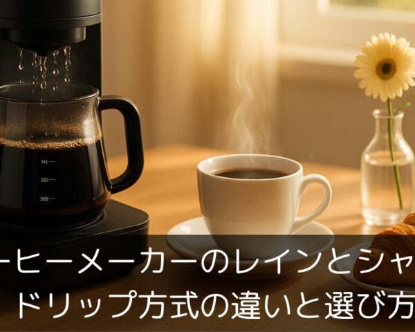 コーヒーメーカーのレインとシャワー、ドリップ方式の違いと選び方